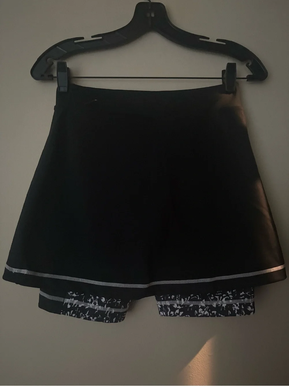 Girls Nike Black Skort with Patterned Biker Shorts